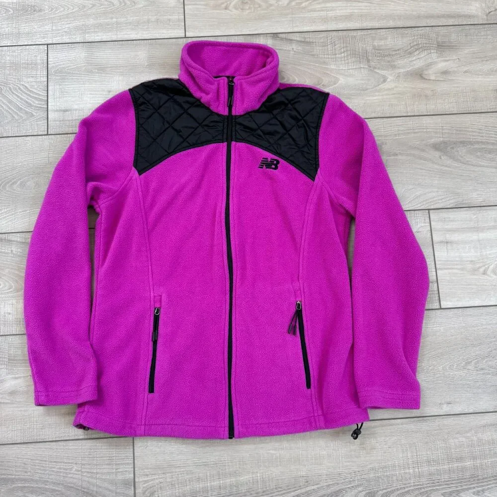 New Balance Women's Quilted Fleece Full Zip Jacket w/‎ Adjustable Hem Size M